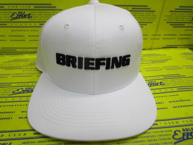BRIEFING<br>MS BASIC FLAT VISOR CAP BRG231M71 White