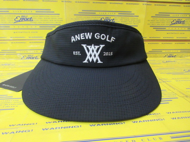 ANEW GOLF<br>AGEUUCP21 ユニセックス ワイドバイザー M Black