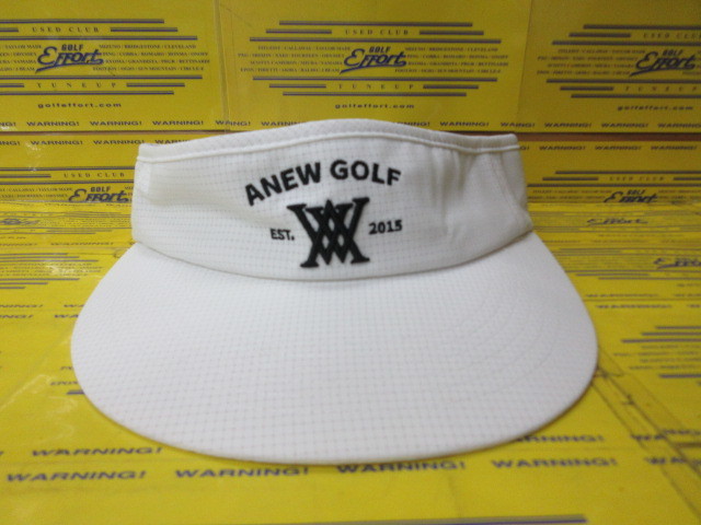 ANEW GOLF<br>AGEUUCP21 ユニセックス ワイドバイザー M White