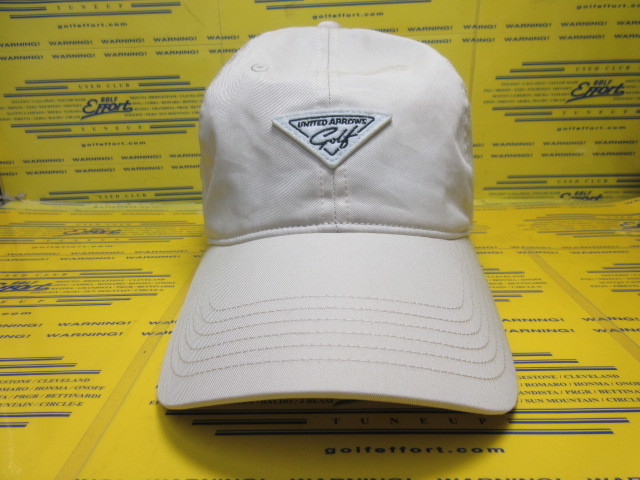 ユナイテッドアローズ<br>ユニセックス フェルトロゴ キャップ White