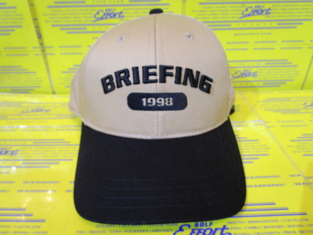 BRIEFING<br>MS COLLEGE LOGO CAP BRG261MA80 Beige