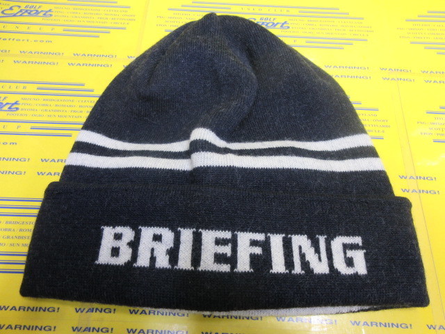 BRIEFING<br>MS WR WOOL KNIT DOUBLE LINE LOGO BEANIE BRG263MB5 Navy